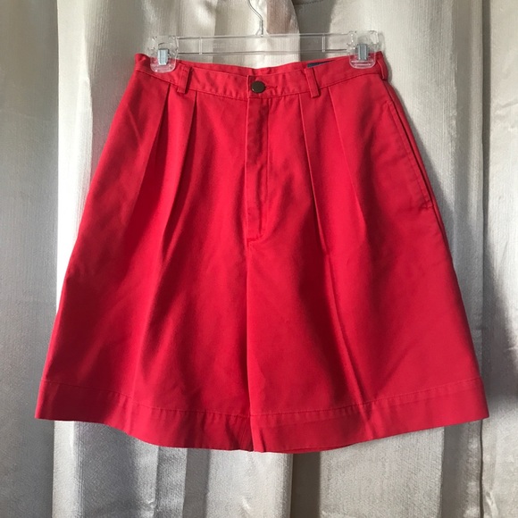 Vintage Carroll Reed Size 8 Red High Waist Shorts Pleated 26” Waist, High Rise.. - Picture 2 of 16